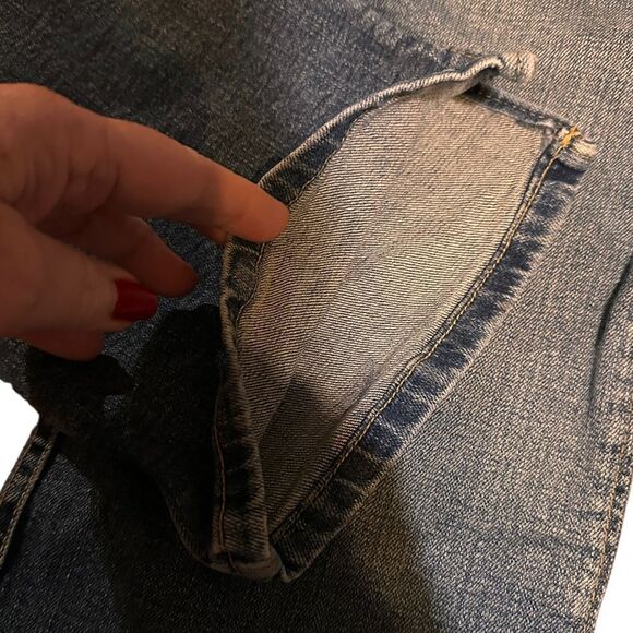 Hudson Cropped Side Slit Distressed Jeans Size 29 - Picture 3 of 7